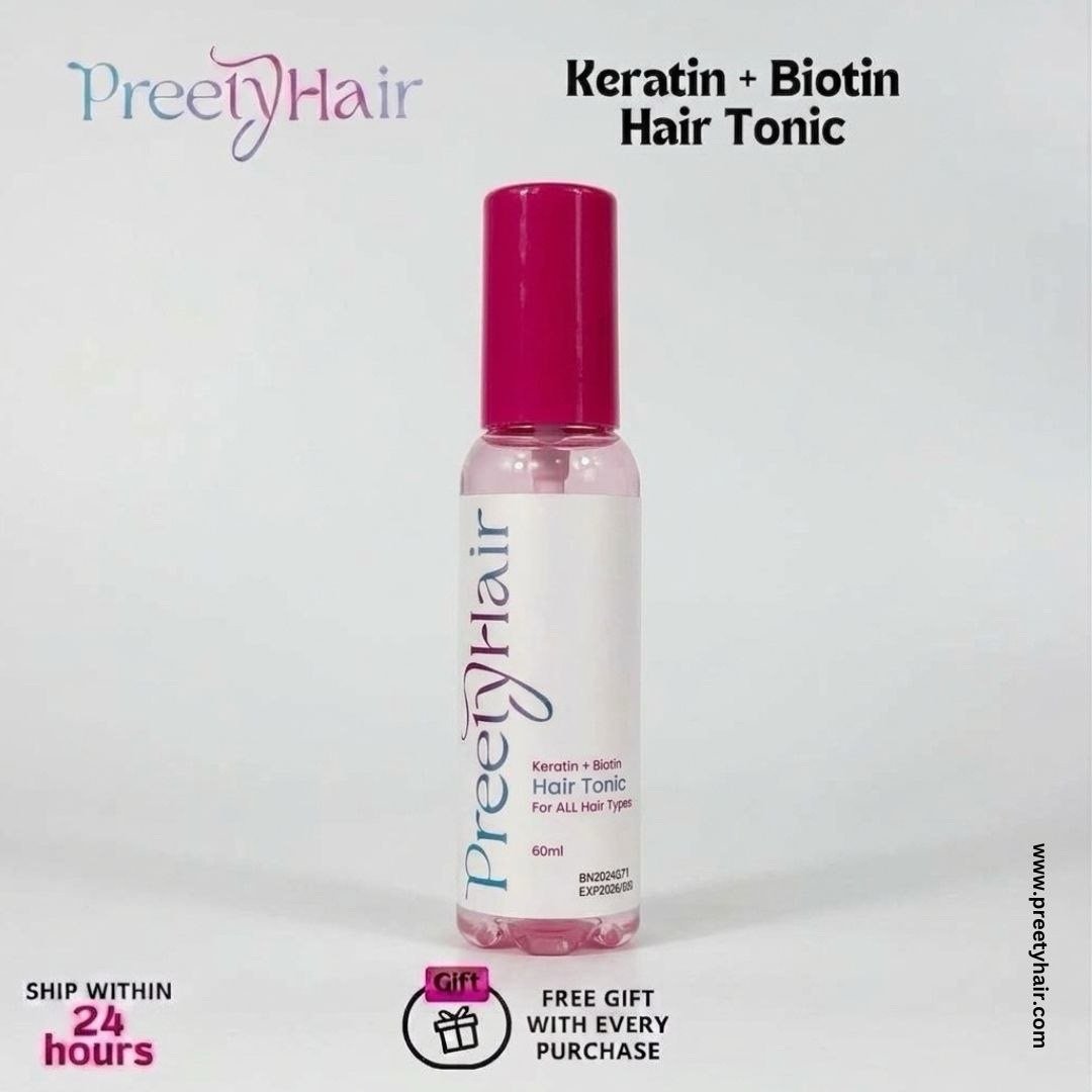 NEW LOOK Preety Hair Keratin + Biotin Water Based Hair Tonic + Free Gift