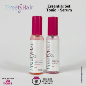 Preety Hair Keratin Biotin Water Based Hair Tonic + Keratin Protein Hair Serum + Free Gift